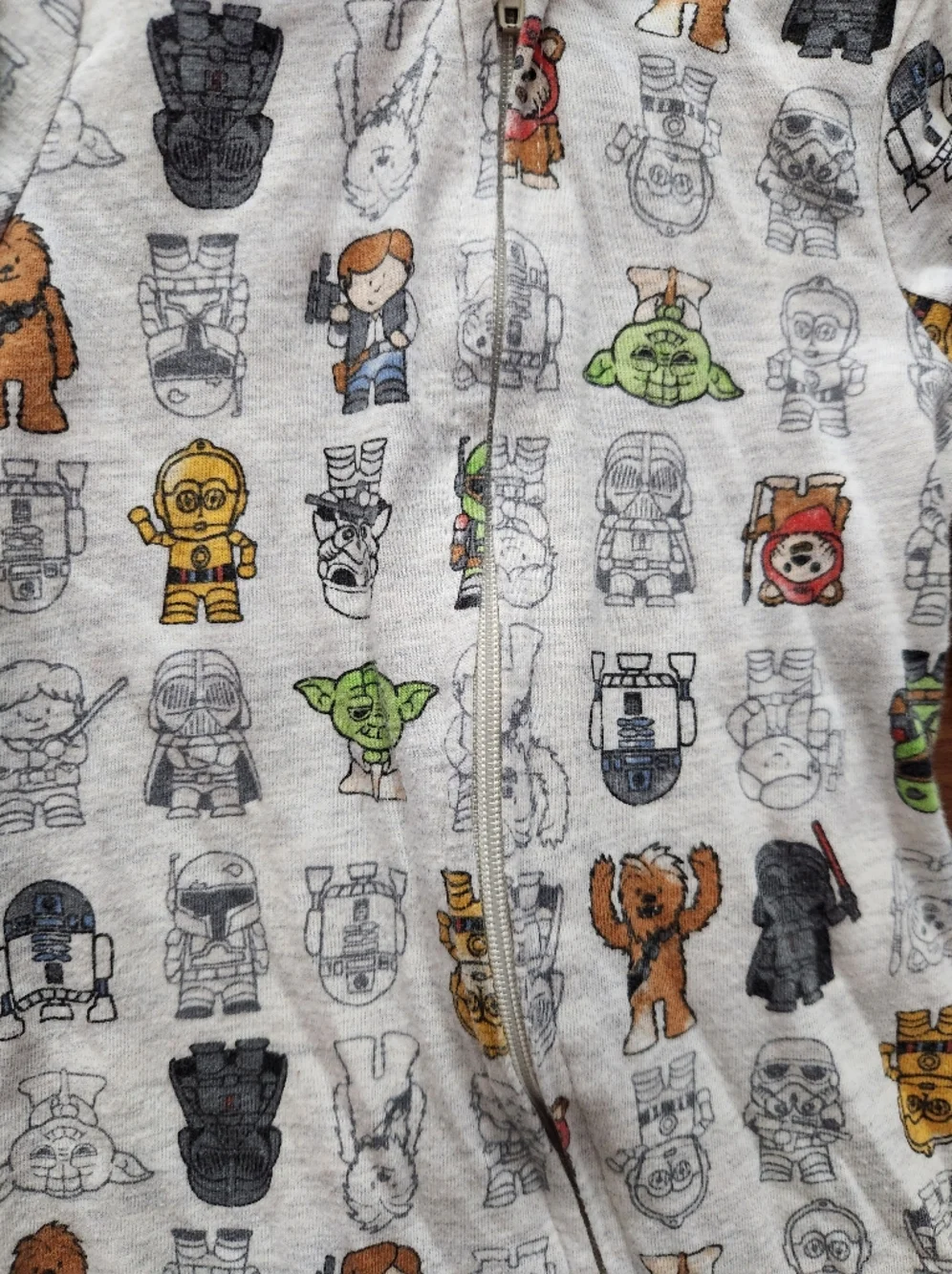 Star Wars Baby Yoda One-Piece Footed Zipper Sleepers Pajamas, 0-3 Months